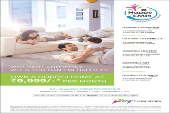Own a Godrej Home @ just Rs. 9999 p.m. with Happy EMIs Offer in Bangalore